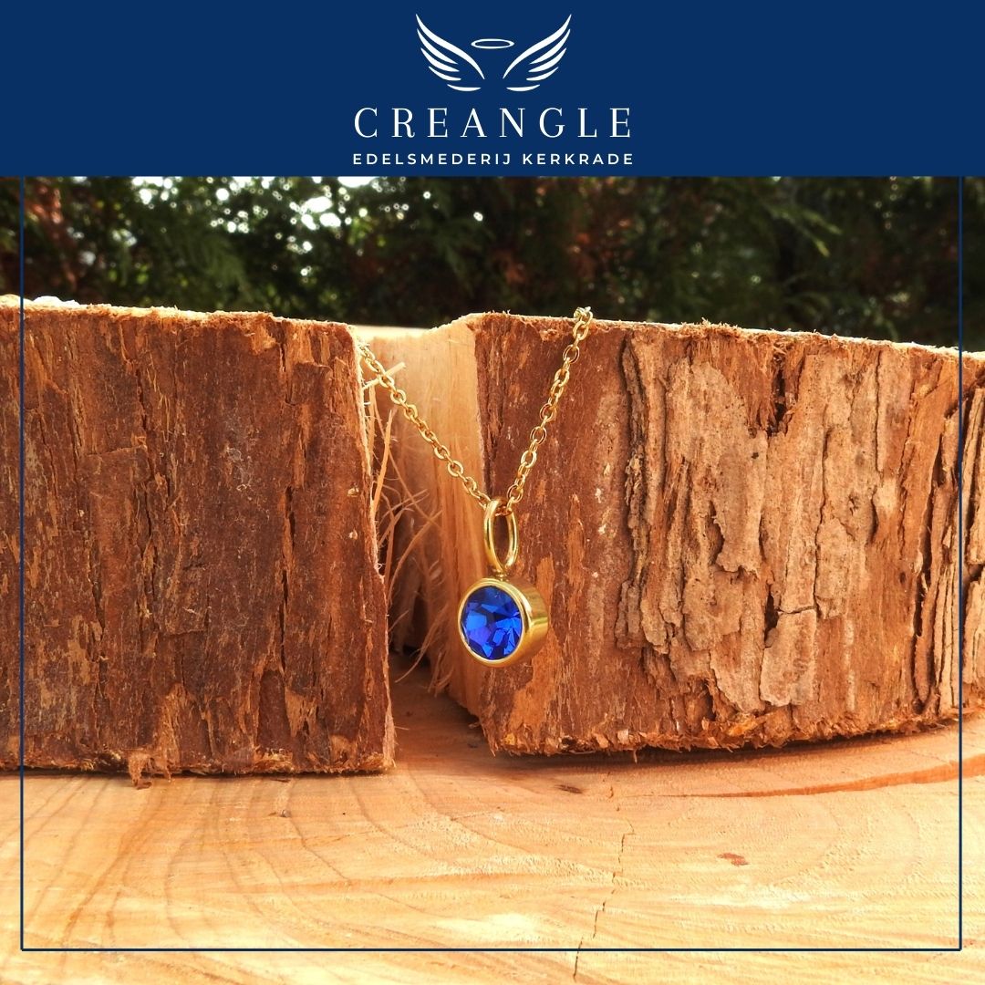 Birthstones - Losse Geboortehanger RVS