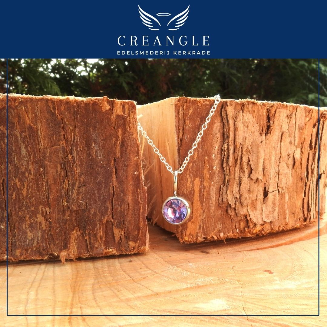 Birthstones - Losse Geboortehanger RVS