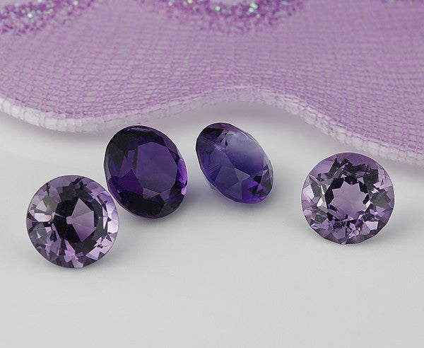 Amehtist gef. rond 7.3x5 mm | LE0036