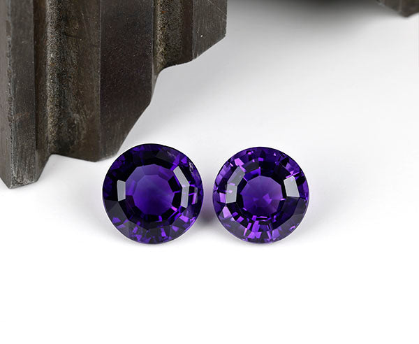 Amehtist gef. rond 8.3x5.5 mm | LE0032