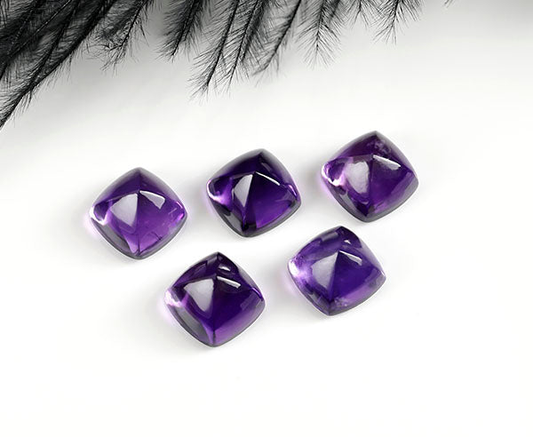 Amehtist 10x6.2 mm | cab. vierkant  | LE0043-49