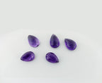 Amehtist 9x6x3.5 mm | cab. druppel | LE0050