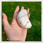 Crazy lace agaat, halve maan vorm