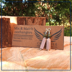 MIX & MATCH - Heart & Earth Hangers - Roze Opaal, groene Opaal & Hematiet