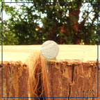 Tiny Rounds Duo - Gesmede Oorknopjes rond zand