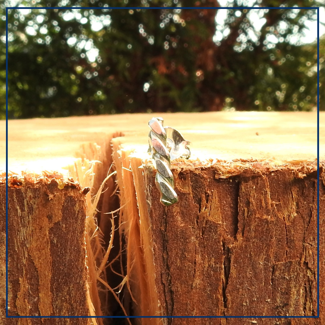 Twist Lines Duo - Gesmede Oorknopjes twist