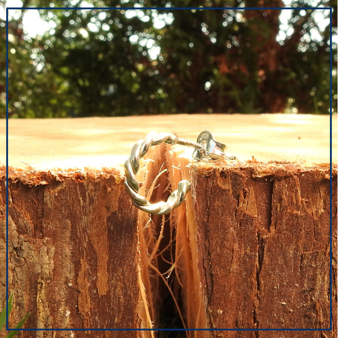 Twist Hoops Duo - Gesmede Oorknopjes Creool twist