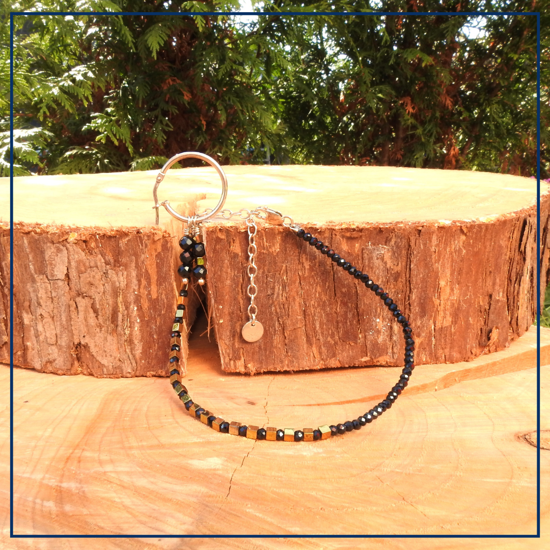 Golden Grounding - Sieraden set Zwarte Spinel & Hematiet