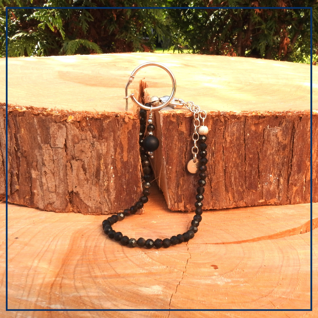 Shadow Strength - Sieraden set Obsidiaan en zwarte agaat