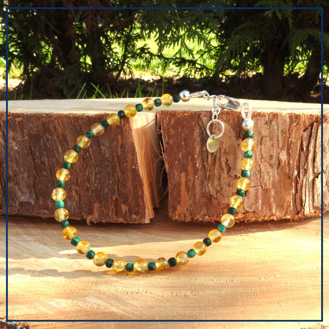 Energizing  Harmony - Armband Citrien en Malachiet