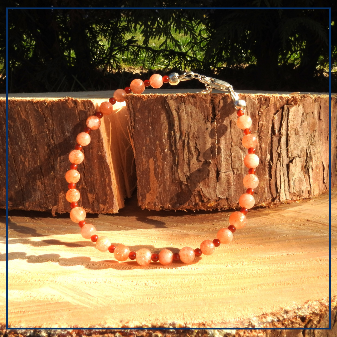 Sunrise Spirit - Armband Zonnesteen & Carneool