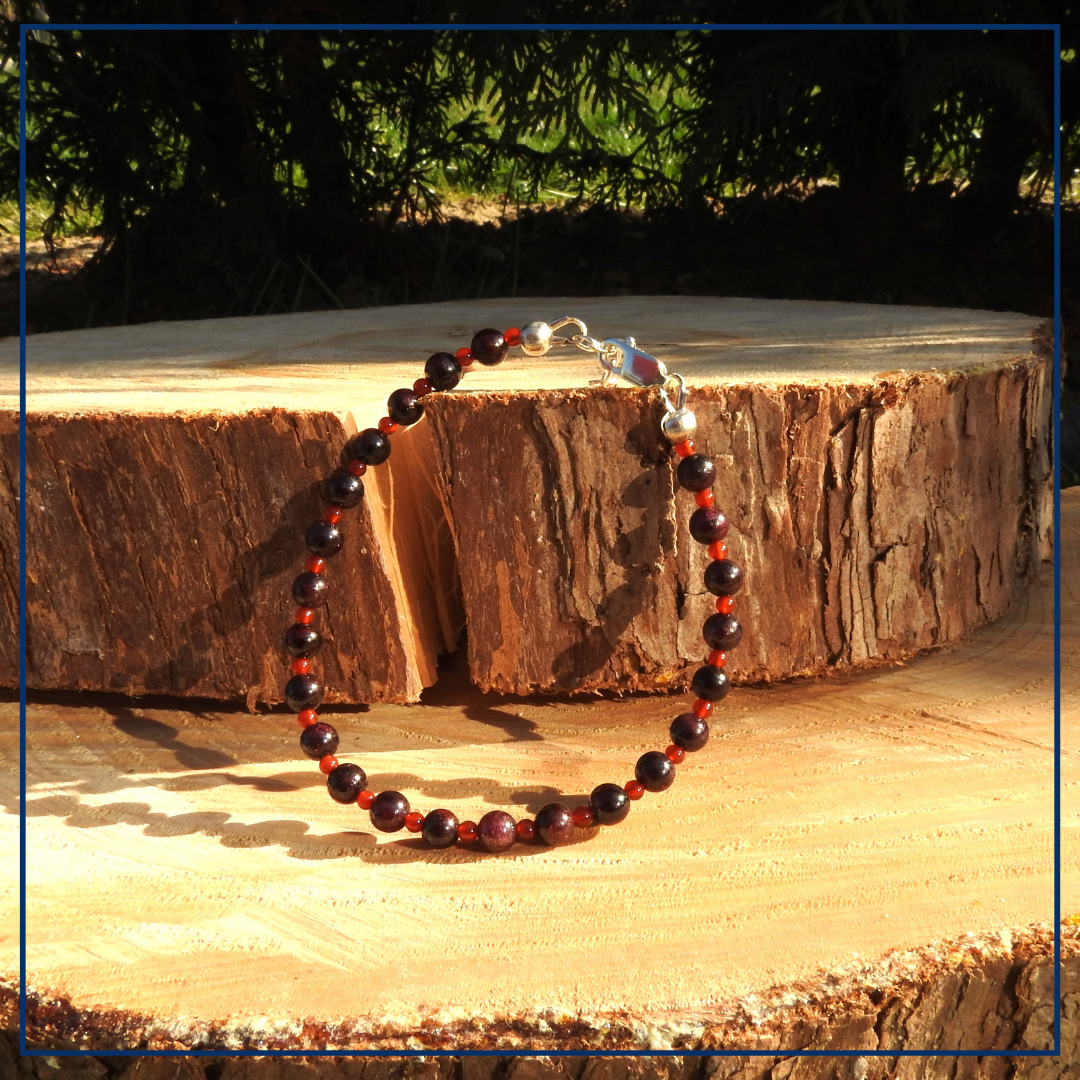 Carnelia - Armband Granaat & Carneool