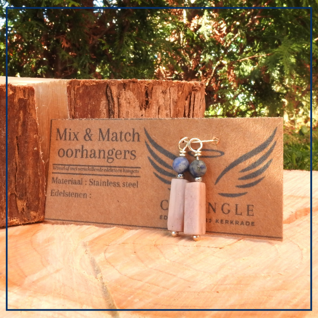 MIX & MATCH - Tender Heart Hangers - Sodaliet, Roze Opaal & Hematiet