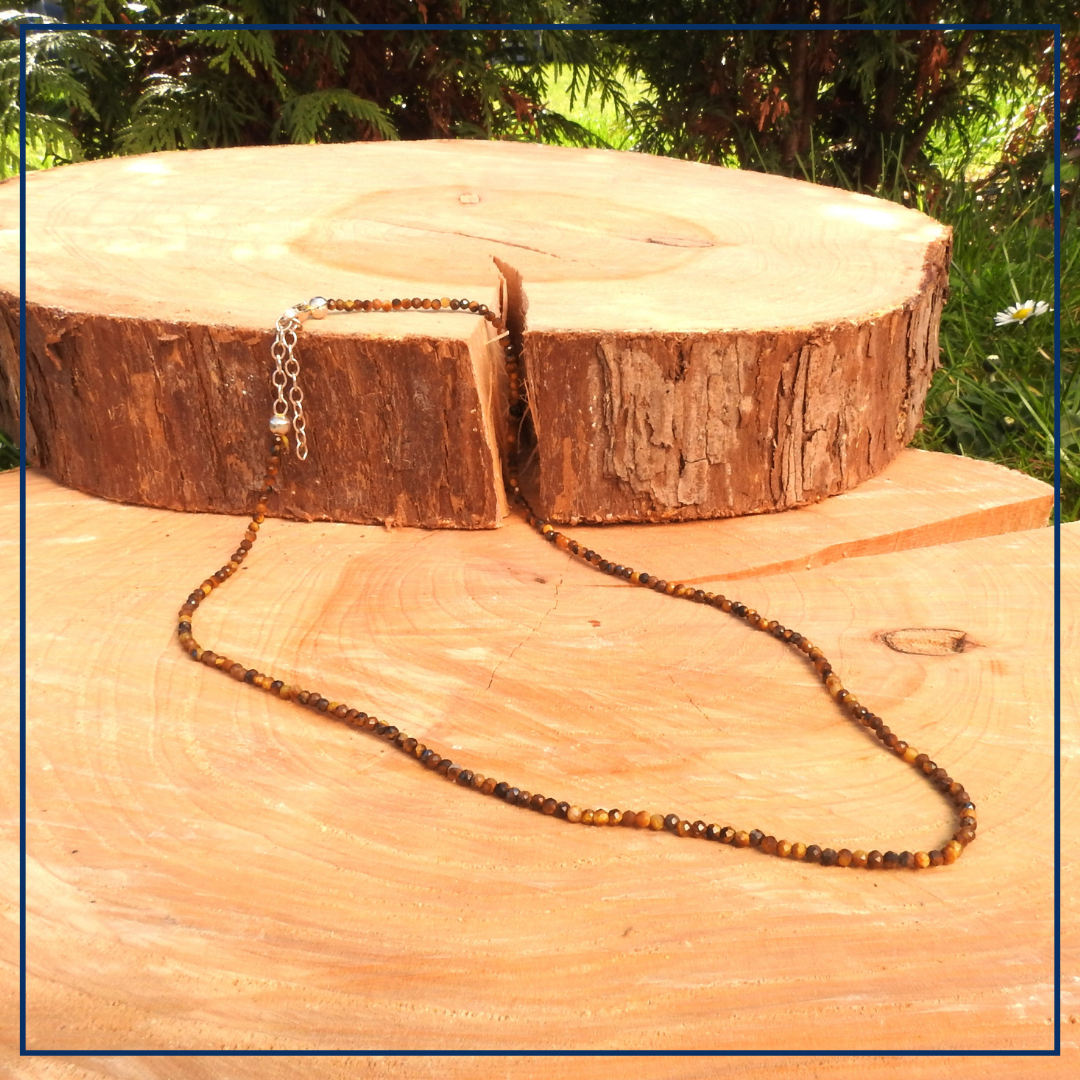 Gold Vision - Edelsteen collier Tijgeroog