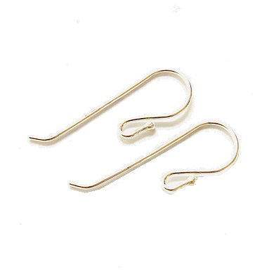 Oorhaken, glad met eindbal, sterling zilver