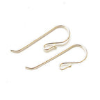 Oorhaken, glad met eindbal, sterling zilver