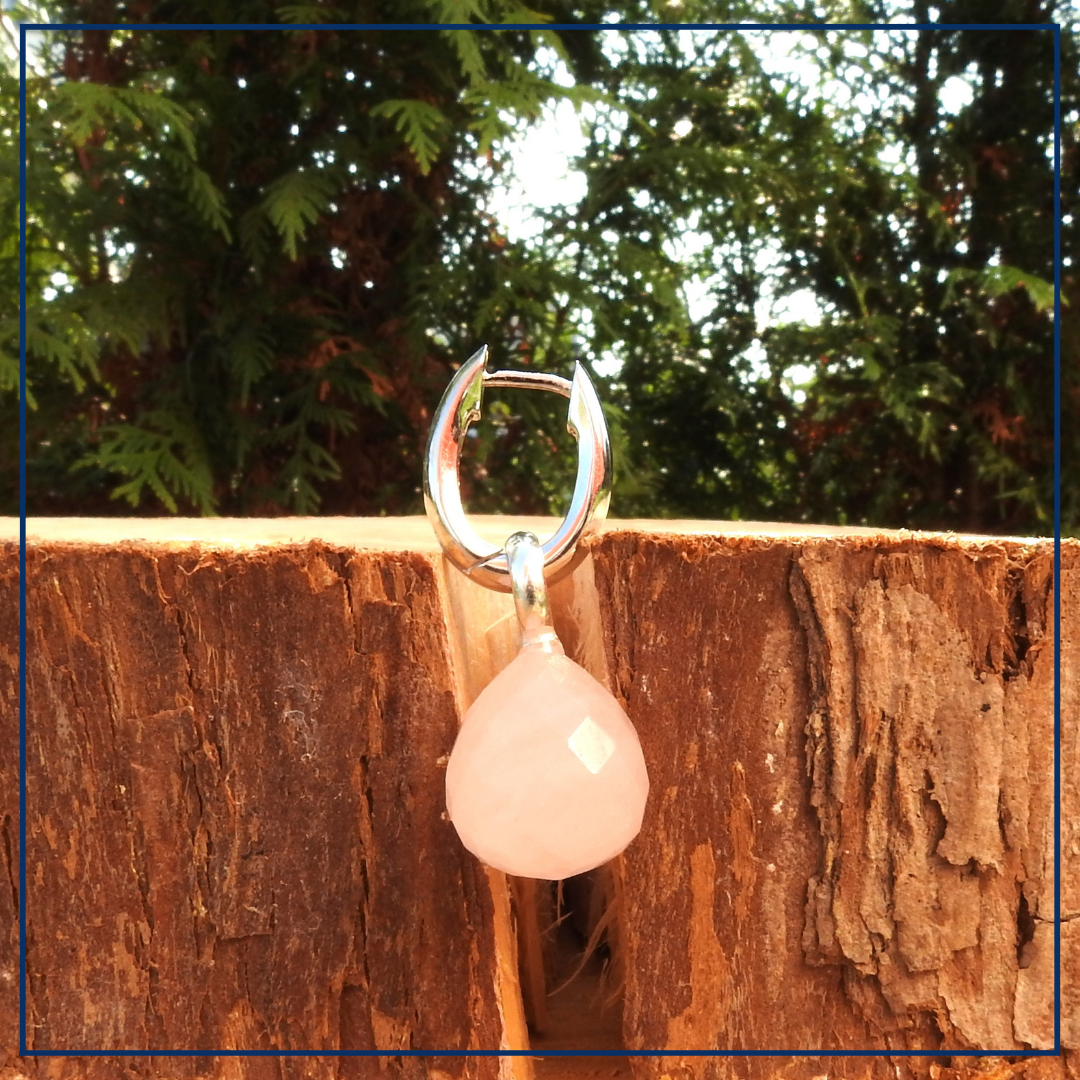 Love Radiance - Oorhangers Rozekwarts