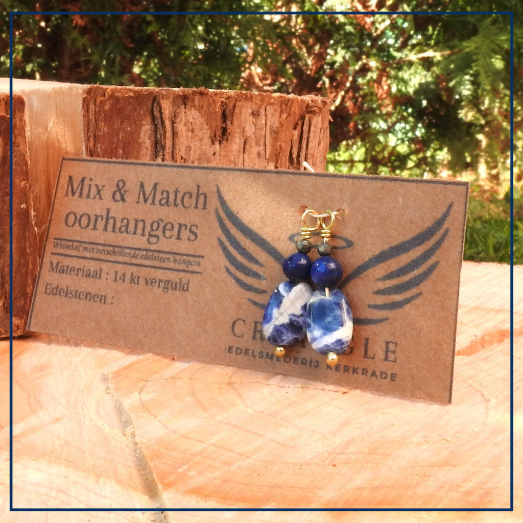 MIX & MATCH - Mystic Blue Hangers - Sodaliet, Lapis Lazuli & Hematiet