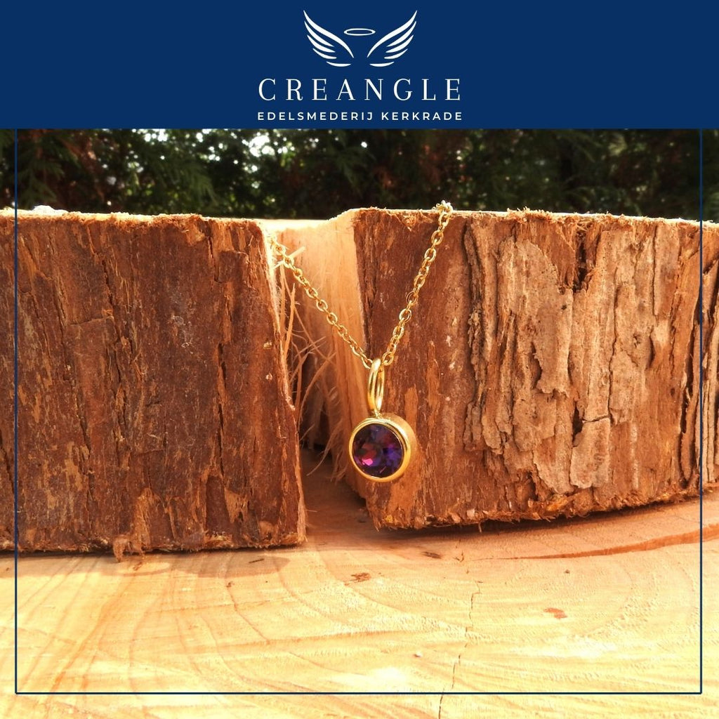 Birthstones - Losse Geboortehanger RVS