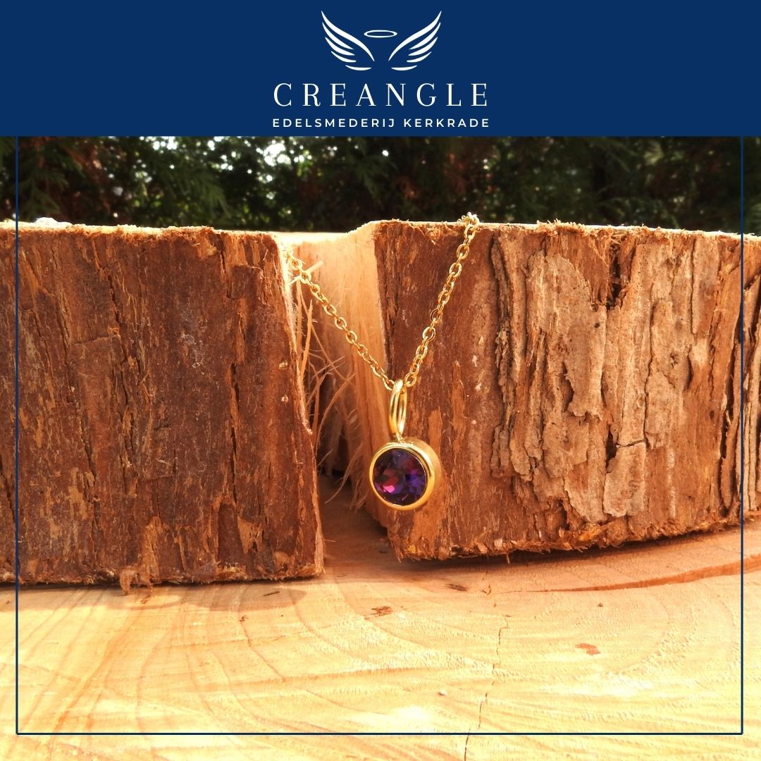 Birthstones - Losse Geboortehanger RVS