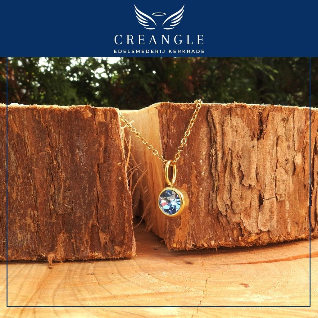 Birthstones - Losse Geboortehanger RVS