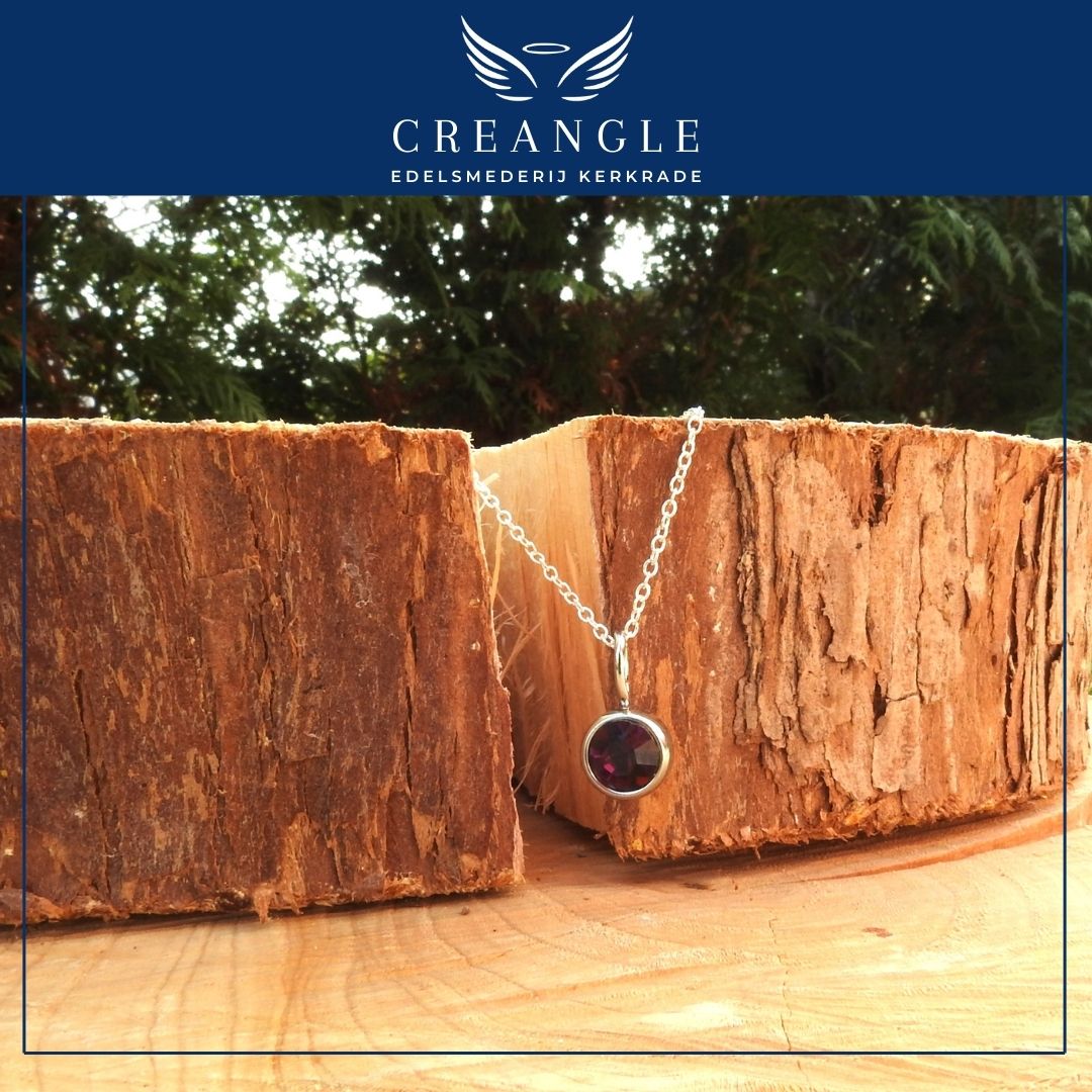 Birthstones - Losse Geboortehanger RVS