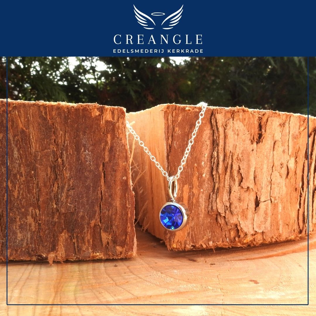 Birthstones - Losse Geboortehanger RVS