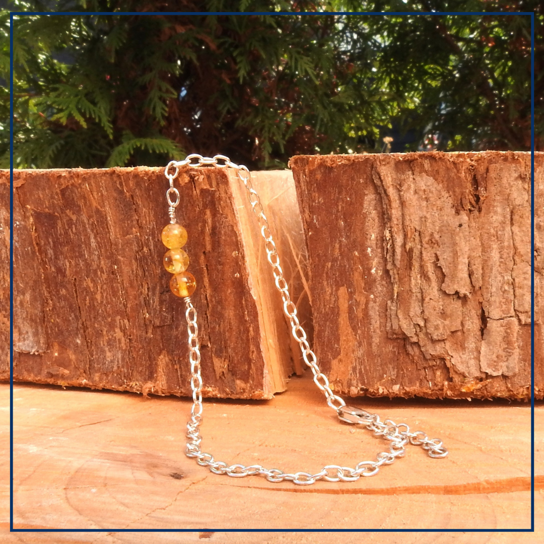 Golden Glow - Zilveren armband met Citrien