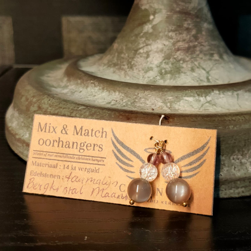 MIX & MATCH - Maansteen, Bergkristal, Roze Tourmalijn