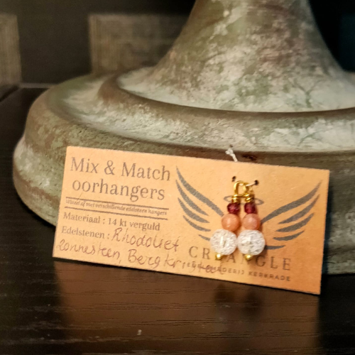 MIX & MATCH -  Bergkristal, Zonnesteen, Rode kwarts