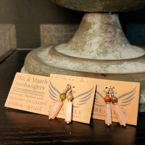 MIX & MATCH - Carneool, groene Opaal & Hematiet