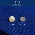 Tiny Rounds Duo - Gesmede Oorknopjes rond zand