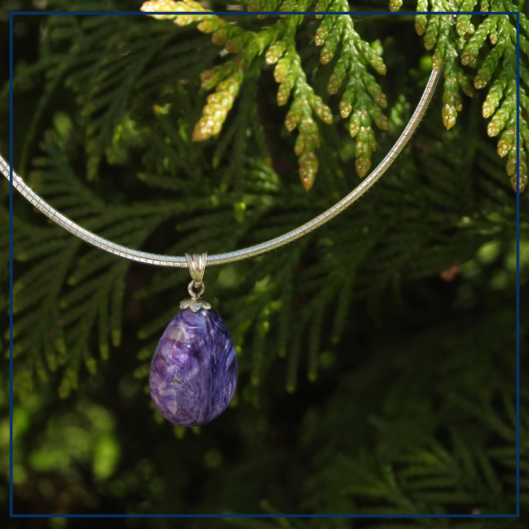 Indis - Losse Hanger Paarse Charoït