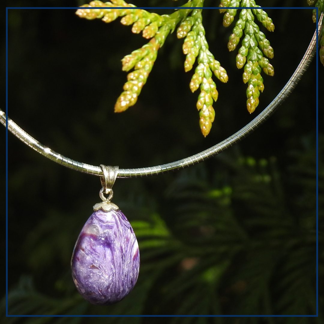 Indis - Losse Hanger Paarse Charoït