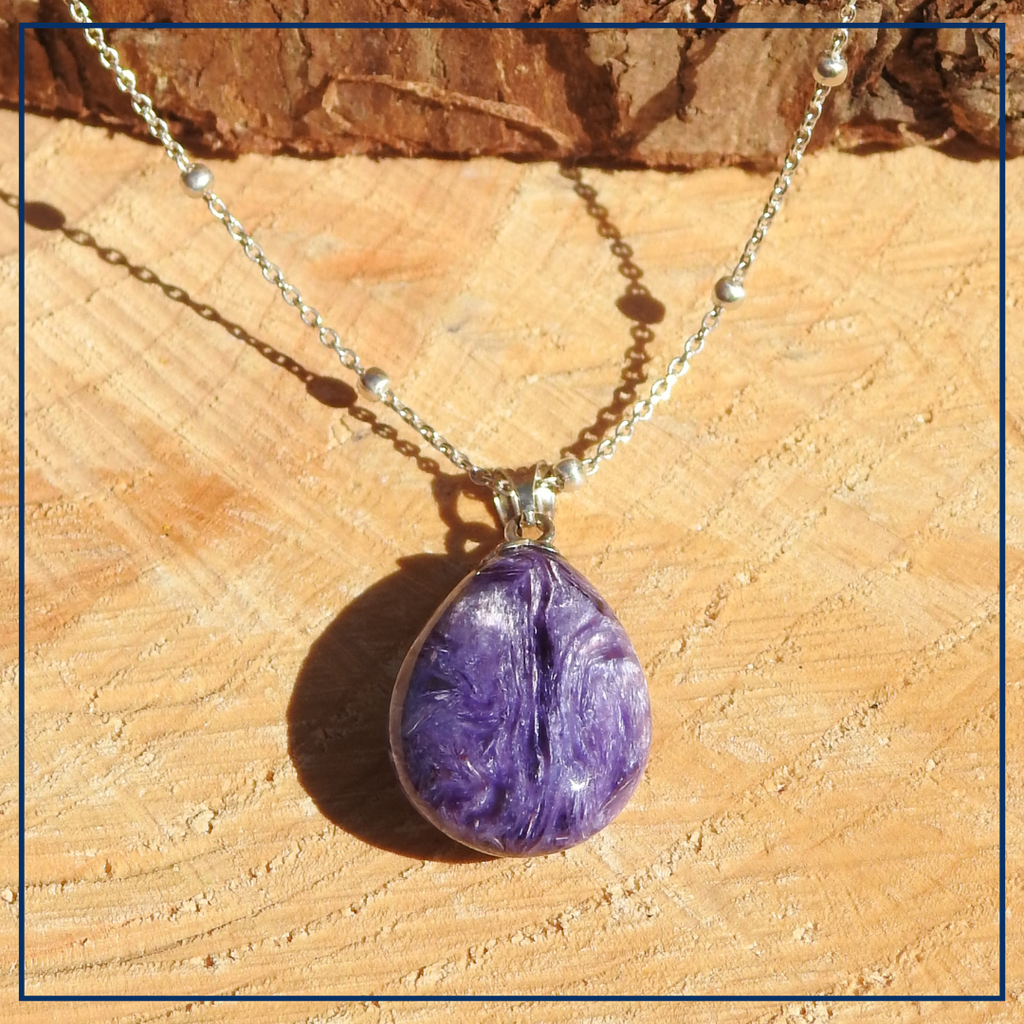 Indis - Losse Hanger Paarse Charoït