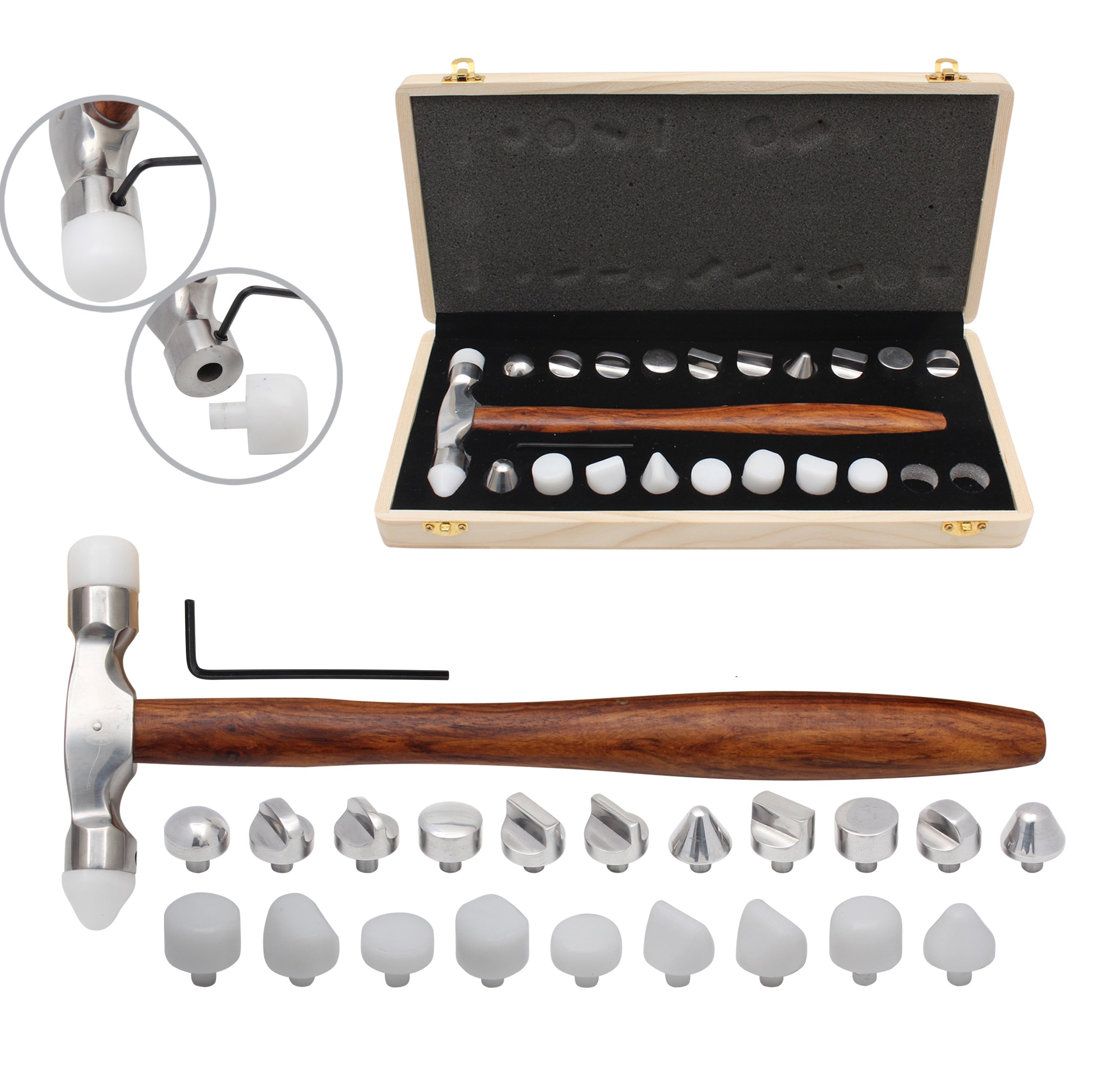 Vormhamer set in kist