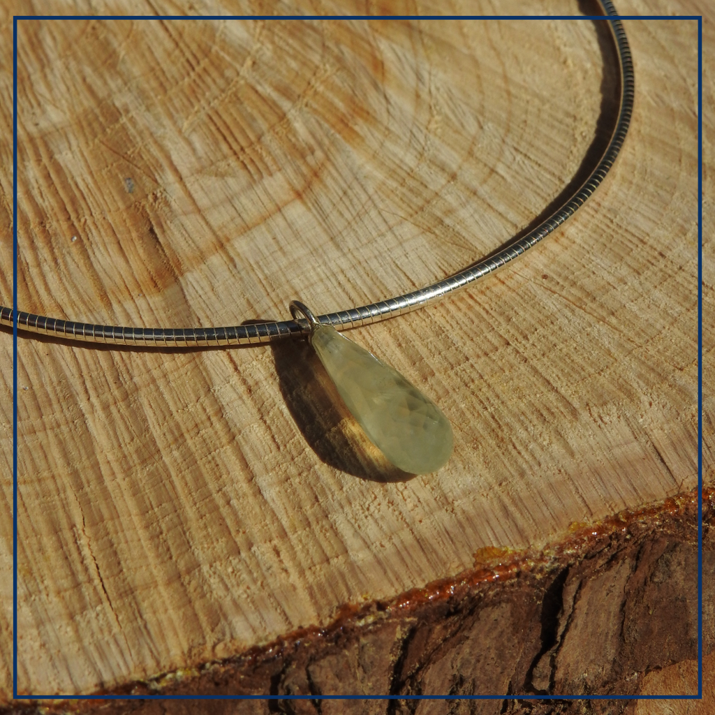 Idril  - Losse Hanger Groene Prehniet