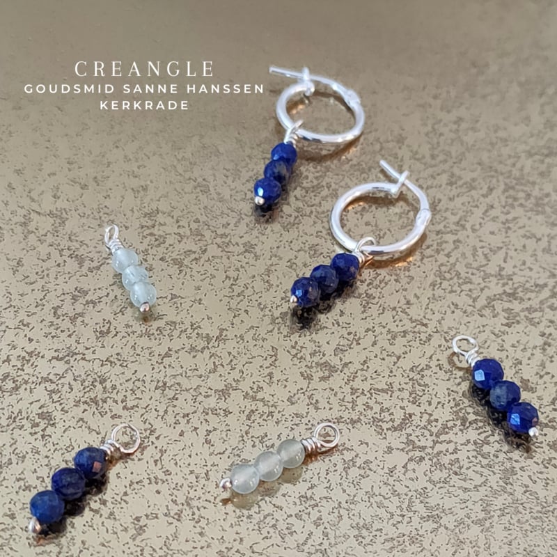 MIX & MATCH -Lina Hoops (zilver of verguld)