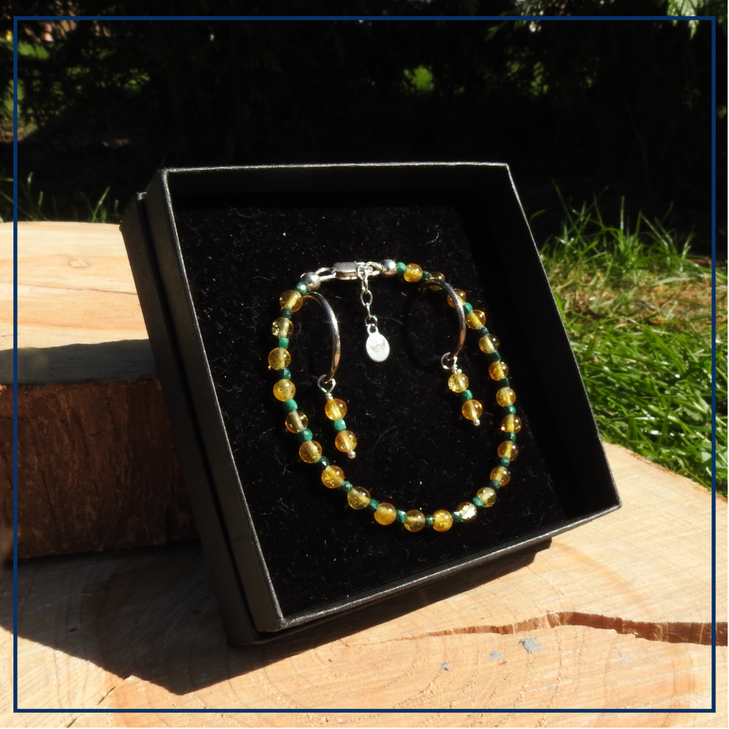 Solar Harmony - Sieraden set Citrien & Malachiet