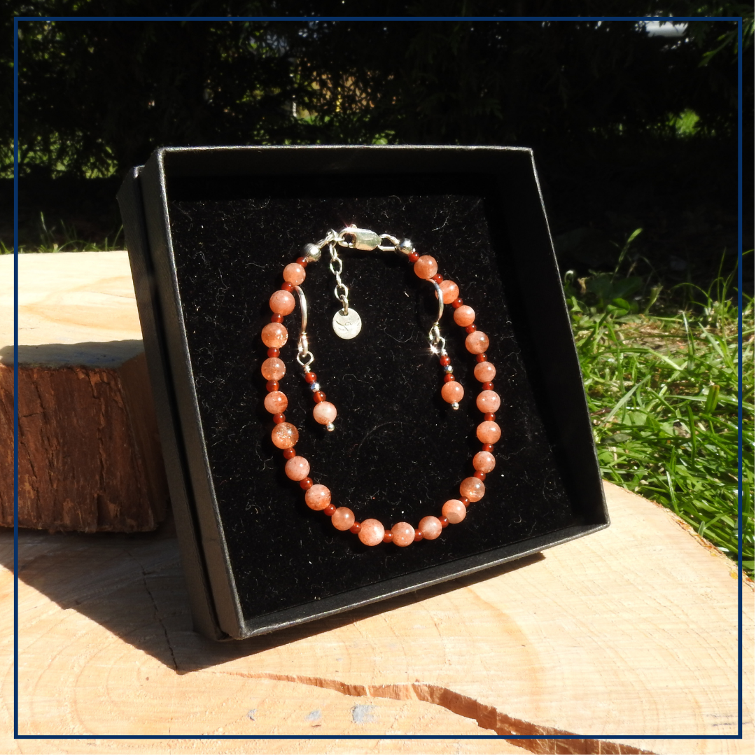 Radiant Vitality - Sieraden set Zonnesteen & Carneool