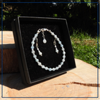 Ocean's Serenity - Sieraden set Aquamarijn & Rozekwarts