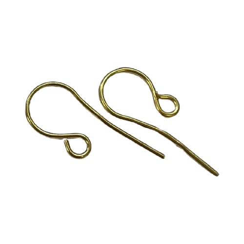 Oorhaken, glad, sterling zilver/verguld