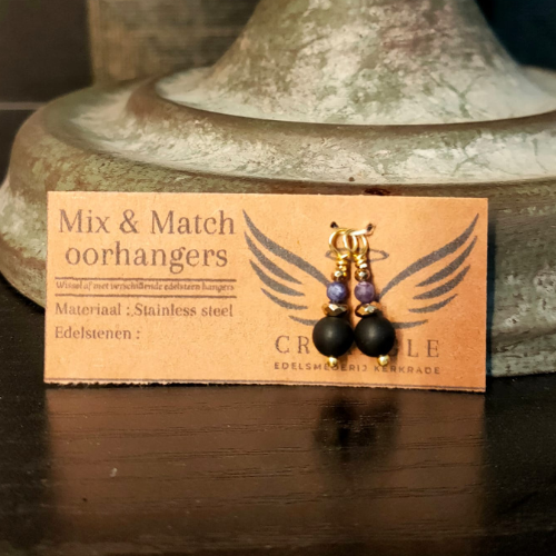 MIX & MATCH - zwarte agaat, hematiet en charoiet