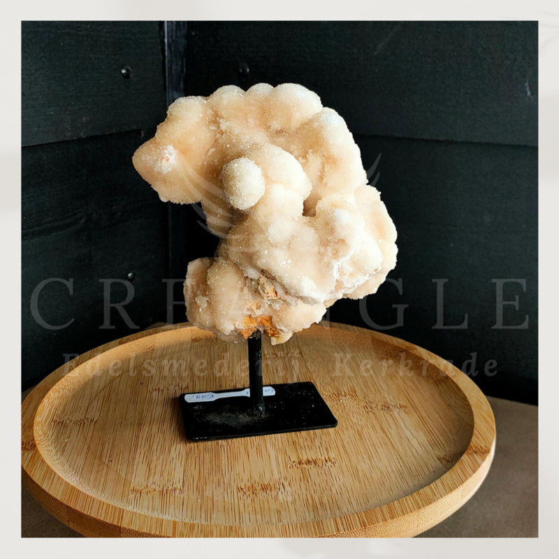 Witte calciet op standaard