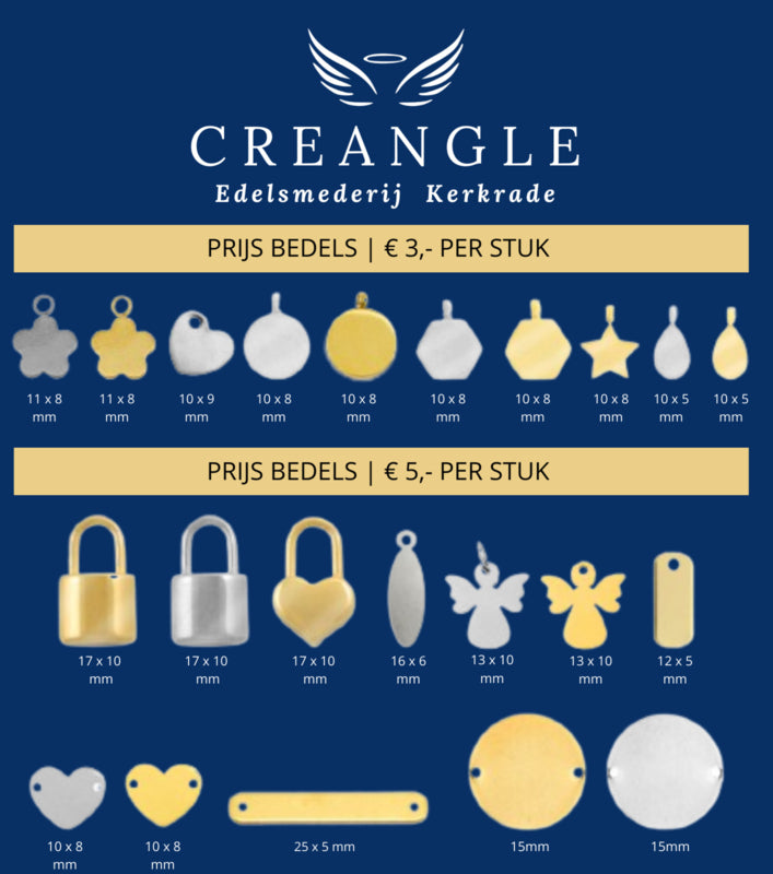 Bedels  - gepersonaliseerde ketting