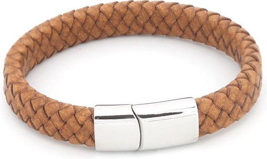 Timo - lichtbruin - Lederen armband