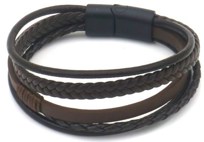 Milo - bruin - Lederen armband