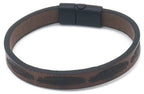 Kai - Bruin zwart - PU armband