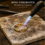 Vergroten | 14kt Witgouden ring