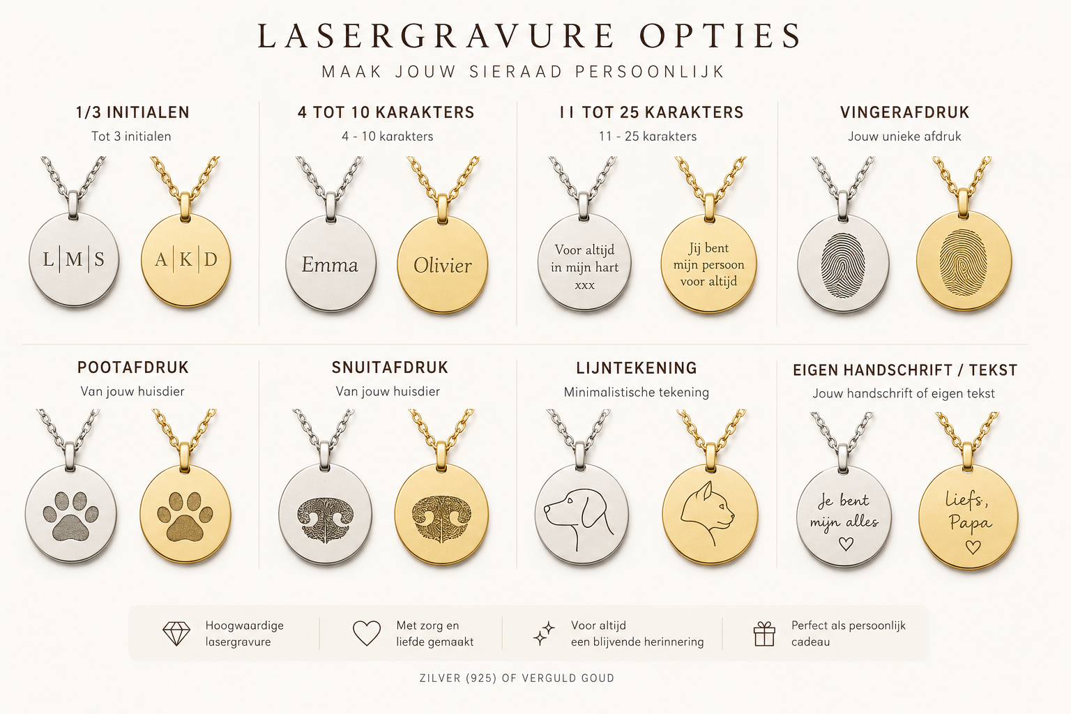 Lasergravure | 14kt Witgoud